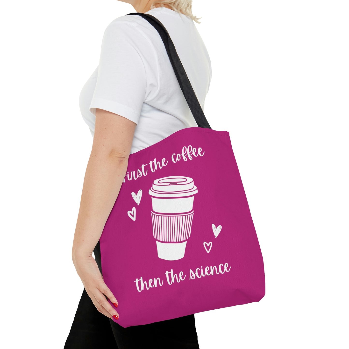 First the Coffee, then the Science Canvas Tote Bag