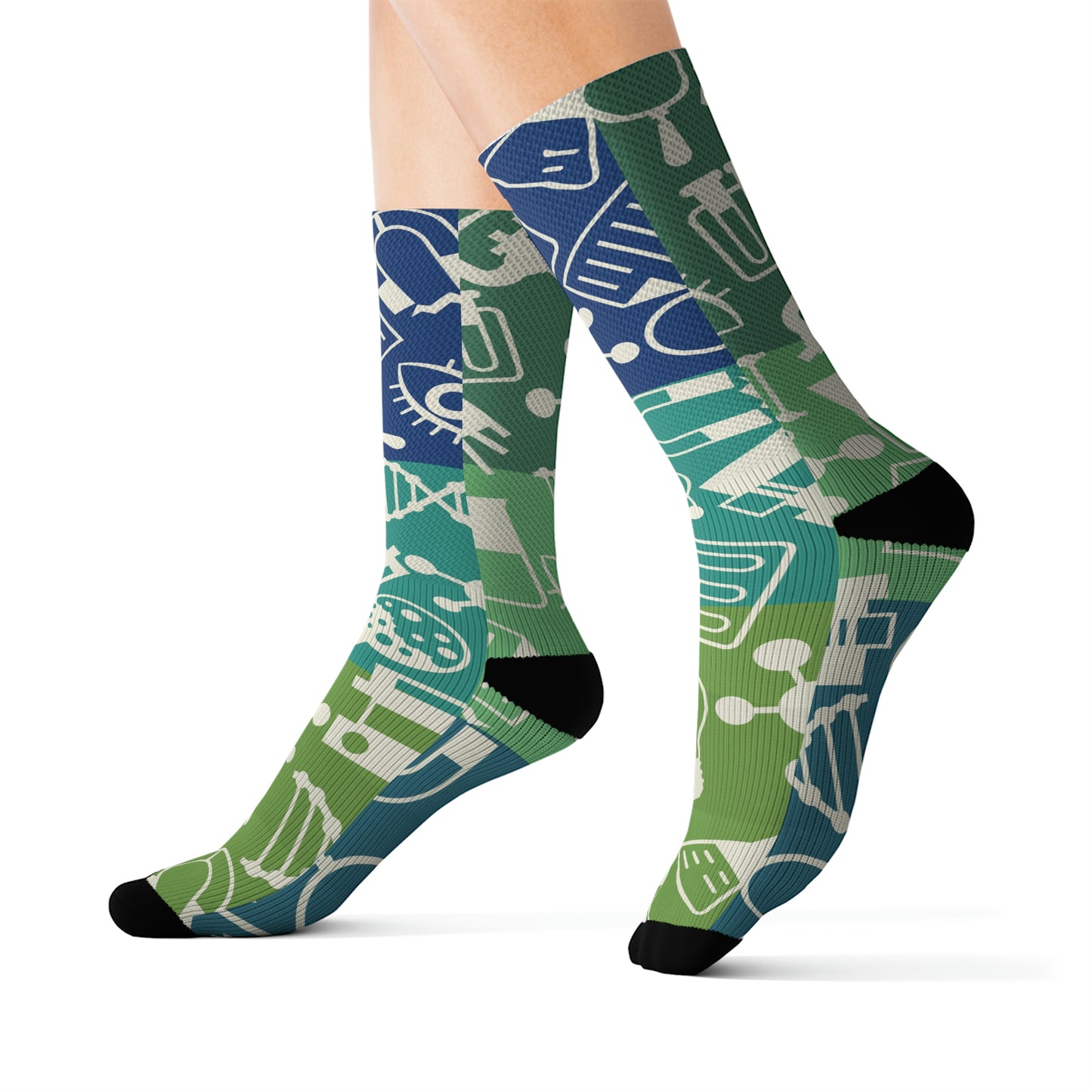 Color Block Scientist Socks