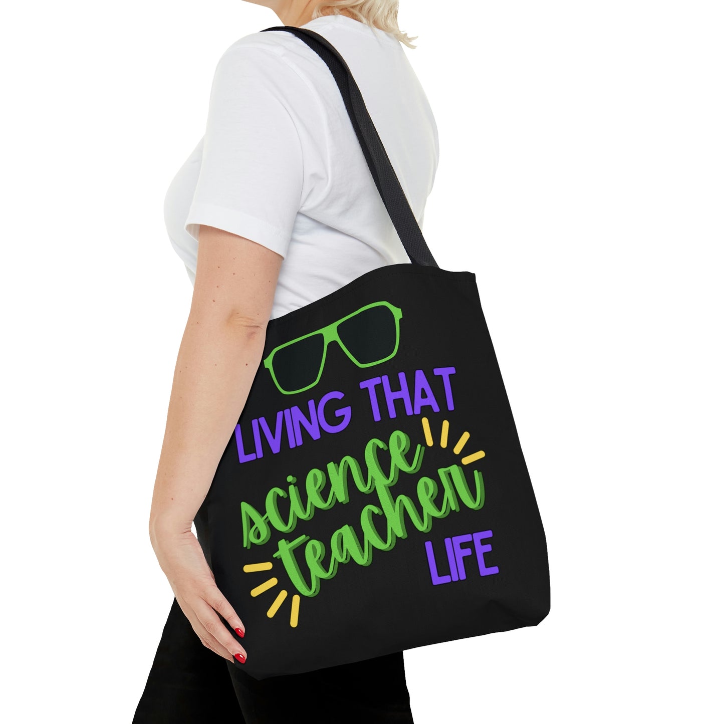 Living That Science Teacher Life Canvas Tote Bag