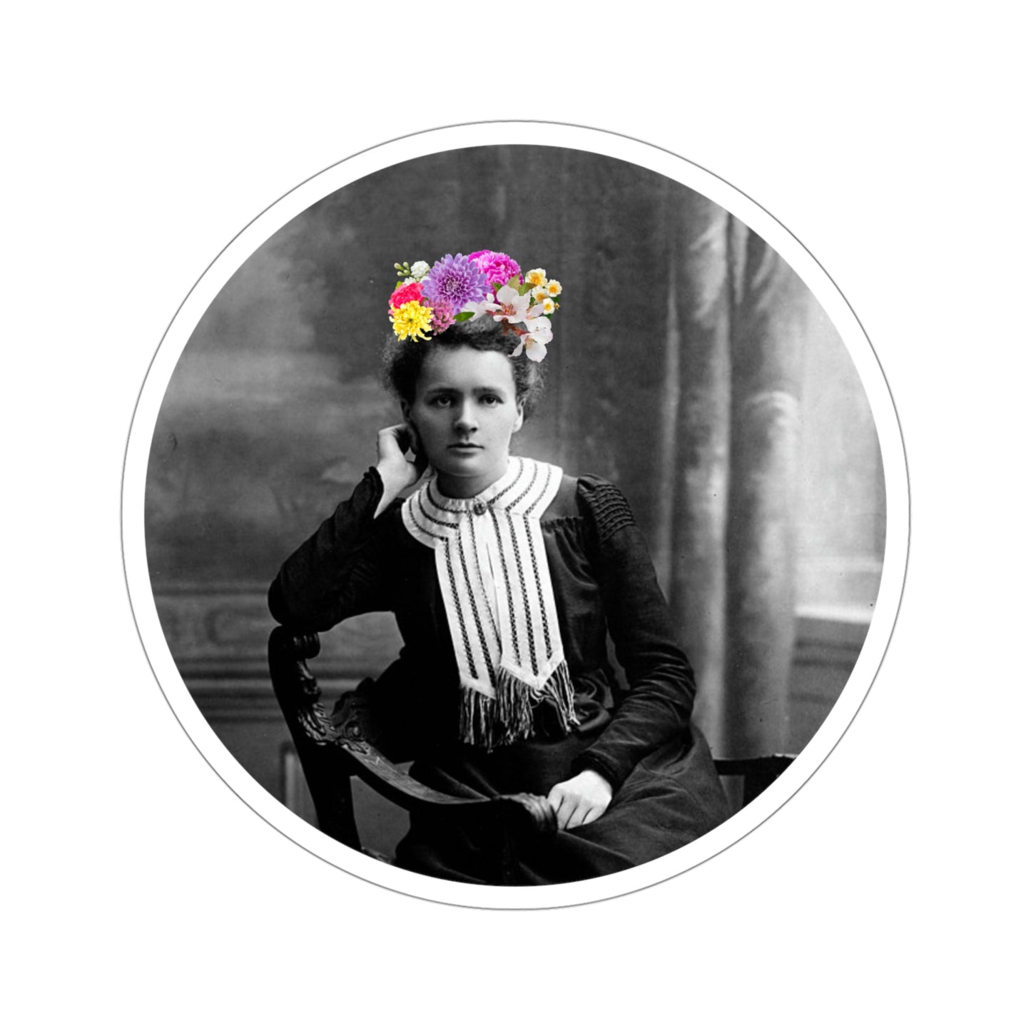 Dr. Marie Curie Kiss-Cut Sticker